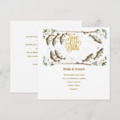 Save The Date Mariage de poissons thème pour les amateurs de pêc (Devant / Derrière)