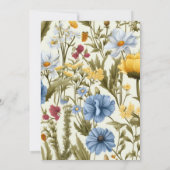 Save The Date Mariage de prairie Fleur sauvage lunaire (Dos)