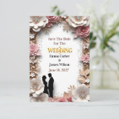Save The Date 🌺Mariage de printemps avec fleurs de pêche 💐 (Debout devant)