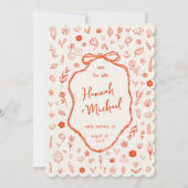 Save The Date Mariage de printemps Fleurs dessinées à la main Ro (Devant)