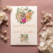 Save The Date Mariage de printemps Mariage floral Apricot Sage v