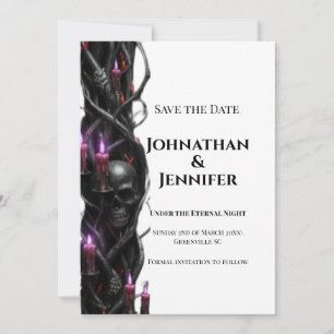 Save The Date Mariage de romance sombre gothique vampire de nuit