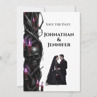 Save The Date Mariage de romance sombre gothique vampire de nuit