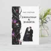Save The Date Mariage de romance sombre gothique vampire de nuit (Debout devant)
