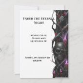 Save The Date Mariage de romance sombre gothique vampire de nuit (Dos)