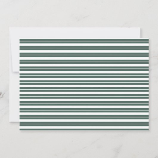 Save The Date Mariage de script classique blanc et vert élégant (Dos)