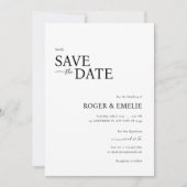 Save The Date Mariage de script classique élégant Enregistrer la (Devant)