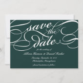 Save The Date Mariage de script classique Enregistrer la date | (Devant)