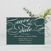 Save The Date Mariage de script classique Enregistrer la date | (Debout devant)