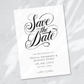 Save The Date Mariage de script de calligraphie chic