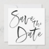 Save The Date Mariage de script de calligraphie de pinceau moder (Devant)