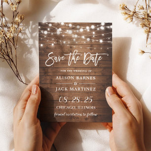 Save The Date Mariage de script de pinceau rustique