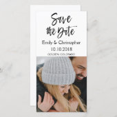 Save The Date Mariage de script écrit à la main Enregistrer la p (Devant / Derrière)