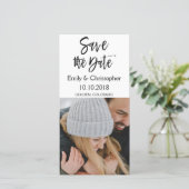 Save The Date Mariage de script écrit à la main Enregistrer la p (Debout devant)