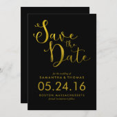 Save The Date Mariage de script élégant Enregistrer la date (Devant / Derrière)