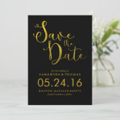 Save The Date Mariage de script élégant Enregistrer la date (Debout devant)