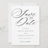 Save The Date Mariage de script élégant et moderne (Devant)