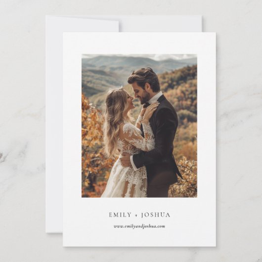 Save The Date Mariage de script élégant et moderne (Dos)