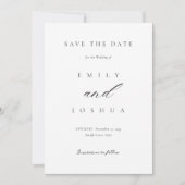 Save The Date Mariage de script élégant et moderne (Devant)