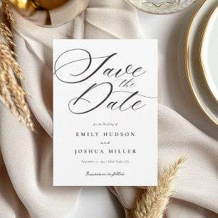 Save The Date Mariage de script élégant et moderne