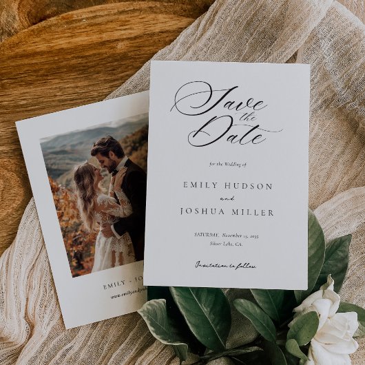 Save The Date Mariage de script élégant et moderne