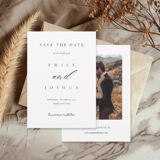 Save The Date Mariage de script élégant et moderne