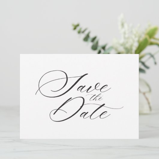Save The Date Mariage de script élégant et moderne (Debout devant)