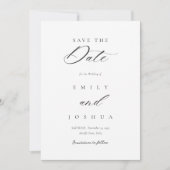 Save The Date Mariage de script élégant et moderne (Devant)