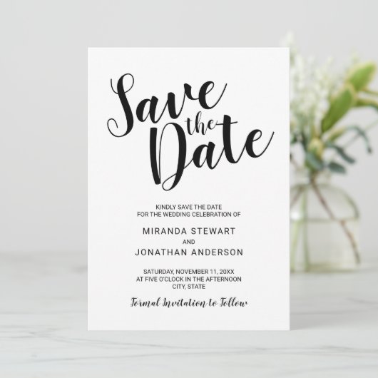 Save The Date Mariage de script moderne (Debout devant)