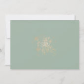 Save The Date Mariage de script moderne Collage Sage Vert (Dos)