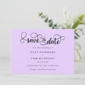 Save The Date Mariage de script moderne enregistrer l'invitation (Debout devant)