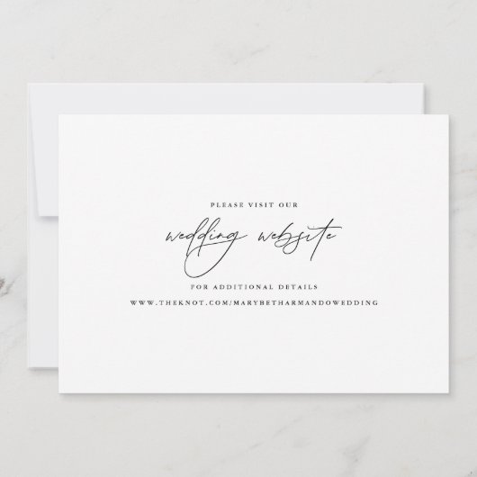 Save The Date Mariage de script moderne photo (Dos)