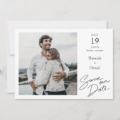 Save The Date Mariage de script moderne simple et élégant (Devant)