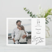 Save The Date Mariage de script moderne simple et élégant (Debout devant)