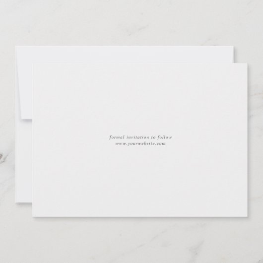 Save The Date Mariage de script moderne simple et élégant (Dos)