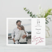 Save The Date Mariage de script moderne simple et élégant (Debout devant)