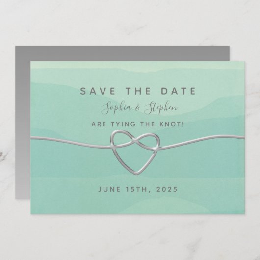 Save The Date Mariage de script moderne simple et élégant (Devant / Derrière)