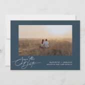 Save The Date Mariage de script moderne Site Web Marine Photo En (Devant)