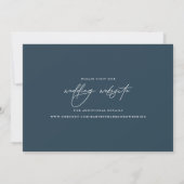 Save The Date Mariage de script moderne Site Web Marine Photo En (Dos)