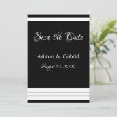 Save The Date Mariage de script noir et blanc (Debout devant)