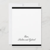 Save The Date Mariage de script noir et blanc (Dos)
