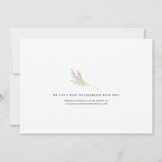 Save The Date Mariage De Script Or Moderne Photo Enregistrer La  (Dos)