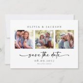 Save The Date Mariage de script photo moderne (Devant)