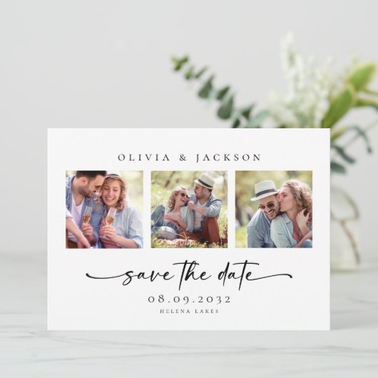 Save The Date Mariage de script photo moderne (Debout devant)