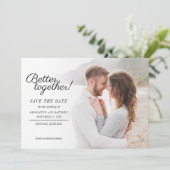Save The Date Mariage de script photo moderne et élégant (Debout devant)