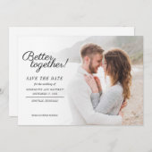 Save The Date Mariage de script photo moderne et élégant (Devant / Derrière)