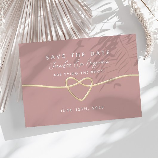 Save The Date Mariage de script Rose Dusty