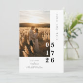 Save The Date Mariage de script rustique numérique chic (Debout devant)