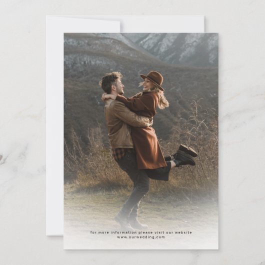 Save The Date Mariage de script simple et élégant (Dos)