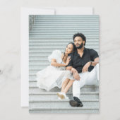 Save The Date Mariage de sous-couche photo NOIR simple et modern (Devant)